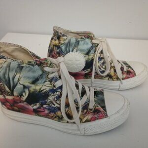 Platform platform Converse All Star high top tennis shoes size 7